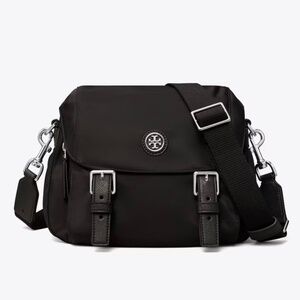 LIKE NEW TORY BURCH SMALL NYLON MESSENGER BAG